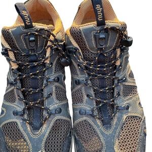 Ahnu Waterproof Hiking Shoes Mens 13 Trail Outdoor Lightweight Brown Gray